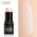 Four shade face contour highlighter makeup product for cheekbones and facial definition.