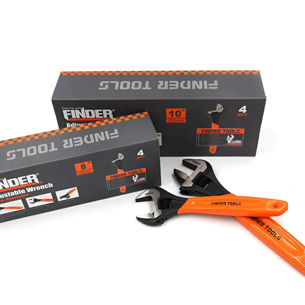 Manual multi-function wrench, 300 mm long, 36 mm maximum opening, blackened surface, orange handle, metric tool