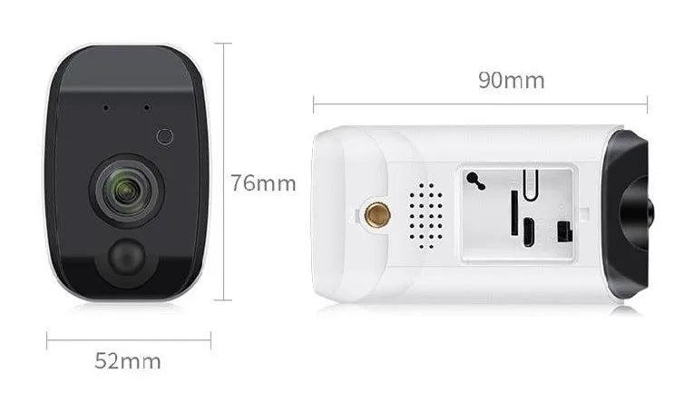 Solar powered wireless surveillance camera with 1080P HD lens and PIR motion sensor