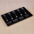 Black and white ABS plastic five-drawer cash register box with coin compartments