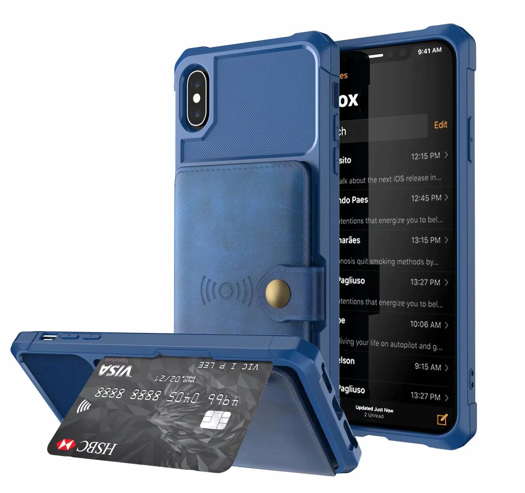 Geometric pattern PU leather mobile phone case in five colours for iPhone and Samsung models