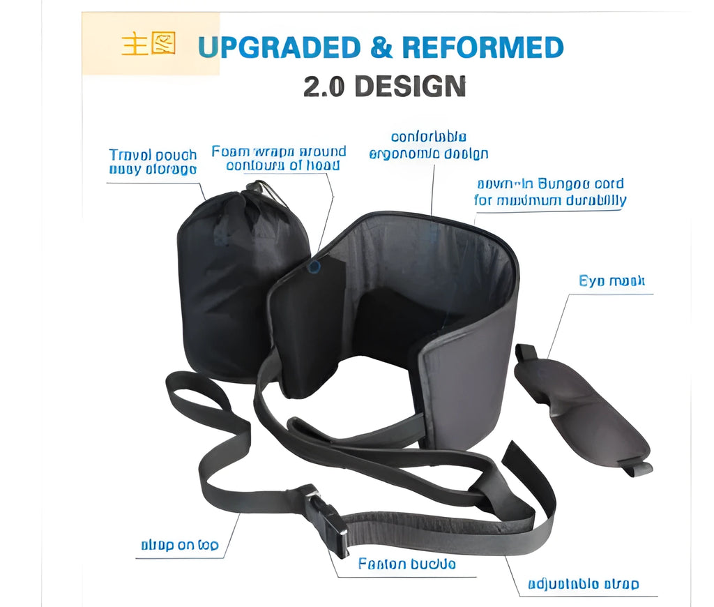 Neck hammock neck stretcher in black grey cotton with 50kg load capacity for cervical traction