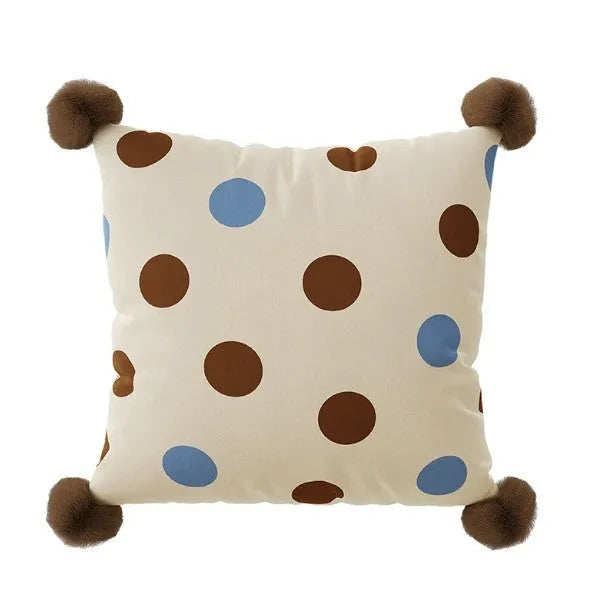 Cartoon animal print sofa cushion pillow in blue, brown, or white with three size options