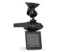 Black HD driving recorder with 120° wide-angle lens and 3MP sensor mounted on car windshield