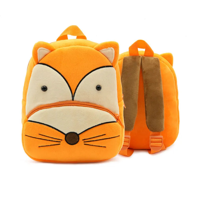 Plush children's backpack in animal design with dimensions 26x24x10cm