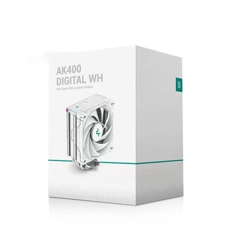 Twin tower CPU air cooler with digital display and copper-aluminium construction