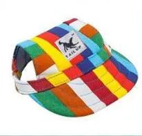 Oxford cotton dog sun hat in baseball cap style for small medium pets outdoor tourist use