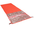 Orange thermal sleeping bag with silver coated nylon plaid fabric for outdoor camping heat reflection
