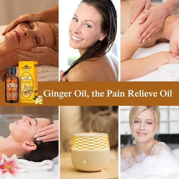 30ml ginger massage oil bottle with grape seed oil and ginger flower oil for body massage and skin care