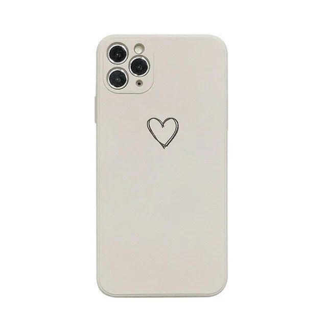 Silicone TPU phone case for Apple iPhone in solid colour options on a white background.