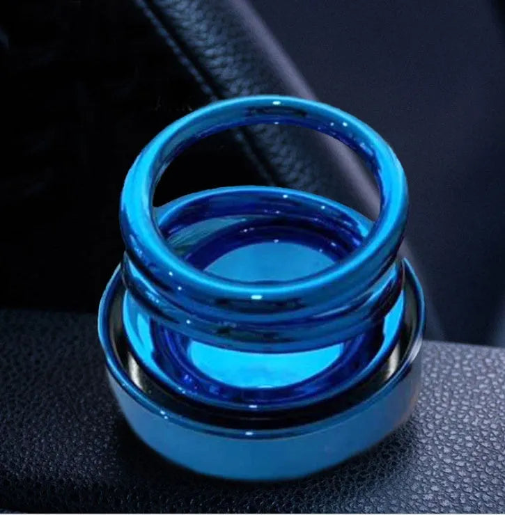Double ring rotating car aromatherapy diffuser aluminium alloy Classic Black 6.4x5.8cm