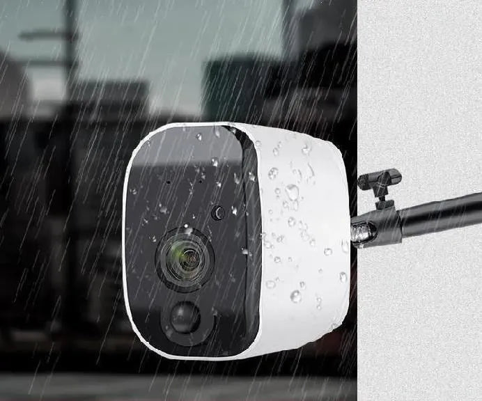 Solar powered wireless surveillance camera with 1080P HD lens and PIR motion sensor