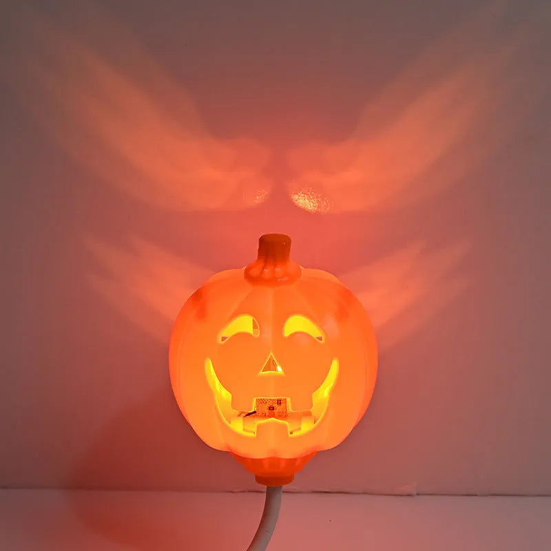 Pumpkin decorative lamp with USB cable and yellow or purple LED lighting options