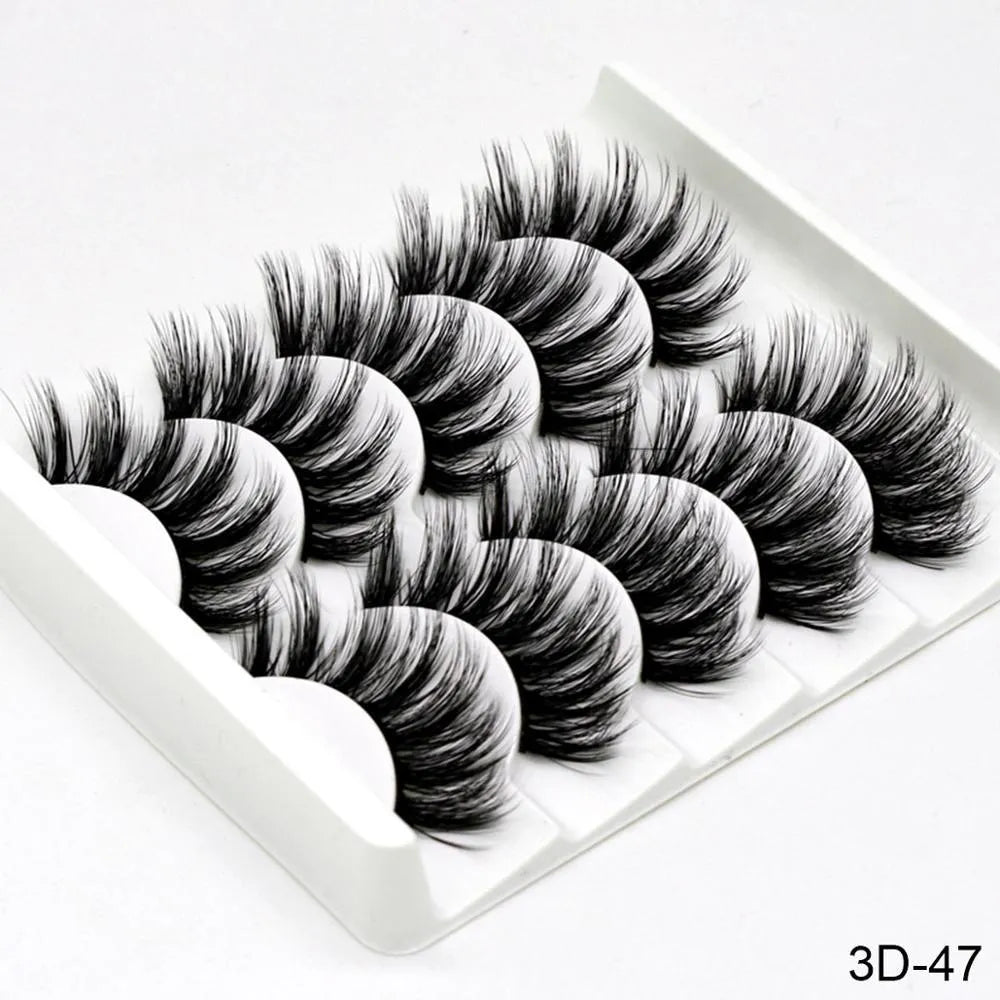Handmade chemical fibre false eyelashes thick style plastic cotton stalk high-grade fibre mixed specs