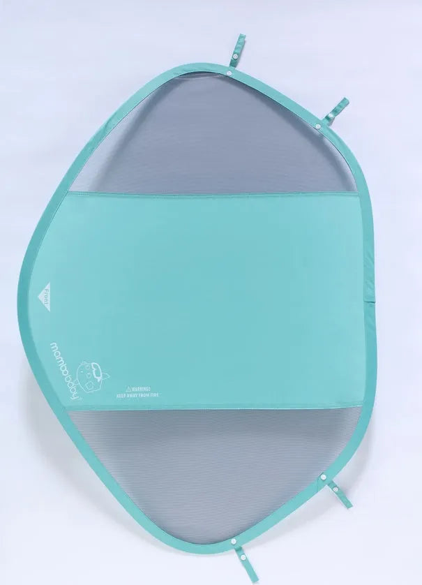 Baby swimming ring in blue with foam construction and 3D space layer fabric cover for children's wading use