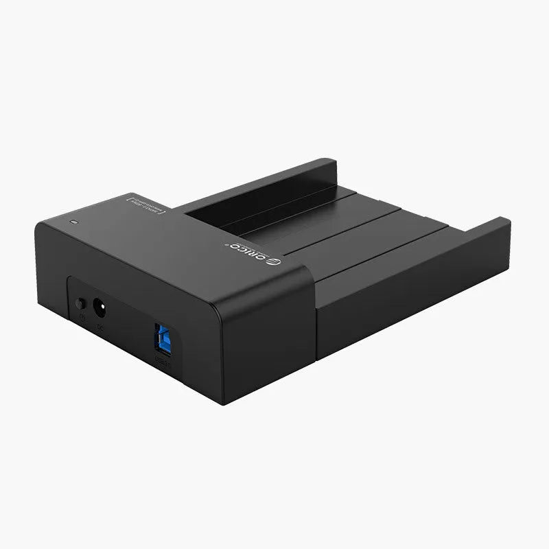 Black plastic hard disk enclosure case for 2.5 inch and 3.5 inch SATA drives with data cable