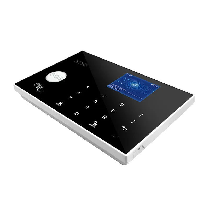 Intelligent WiFi GSM burglar alarm host with touch button control for home security