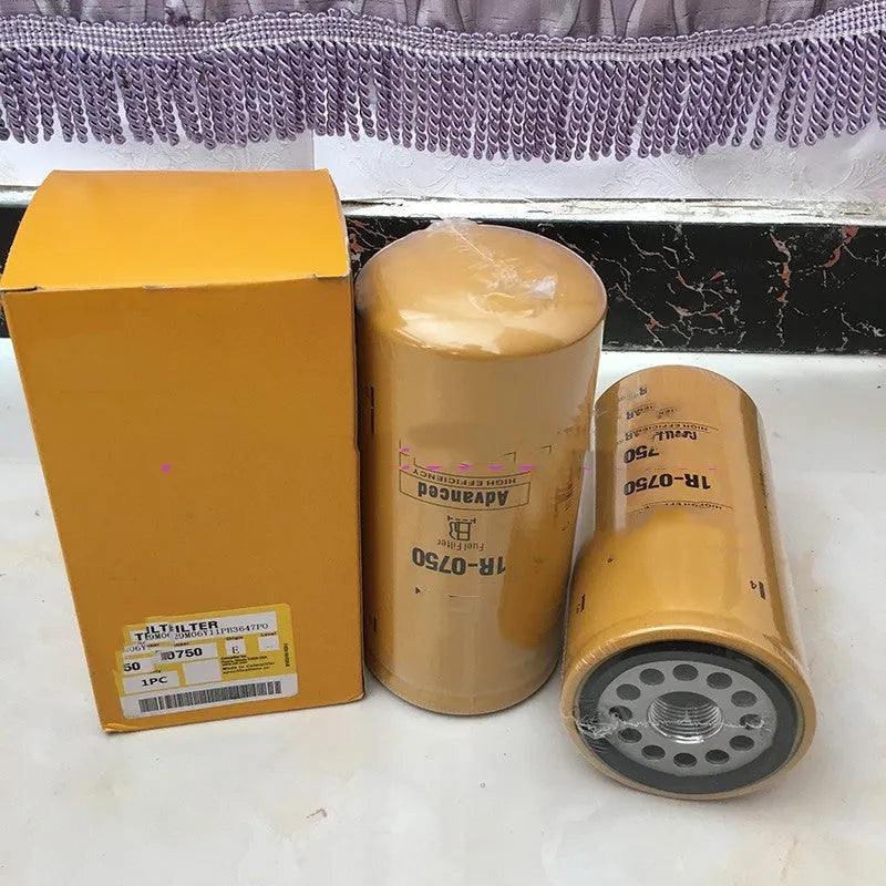 1R-0750 fuel filter element with filter paper construction for diesel fuel systems
