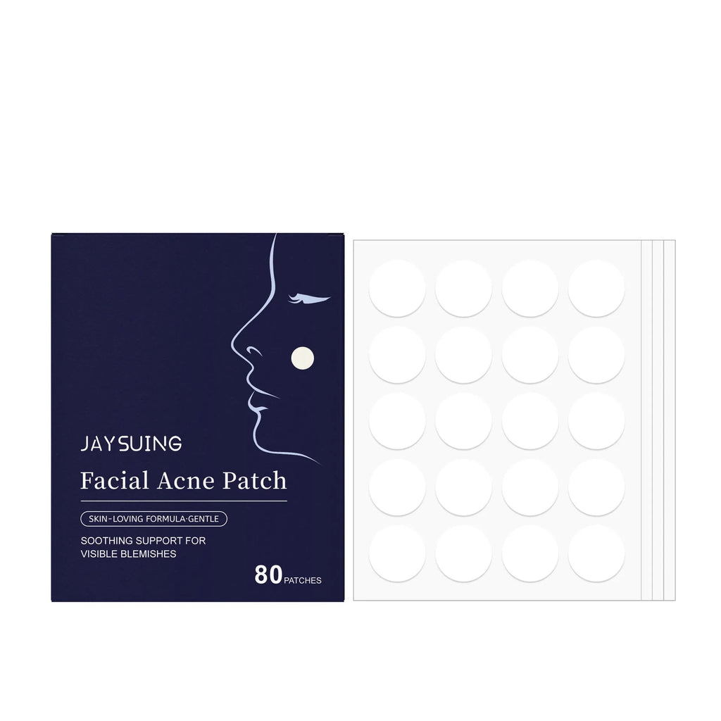 Transparent hydrocolloid acne patches for facial spot treatment in pack of 80