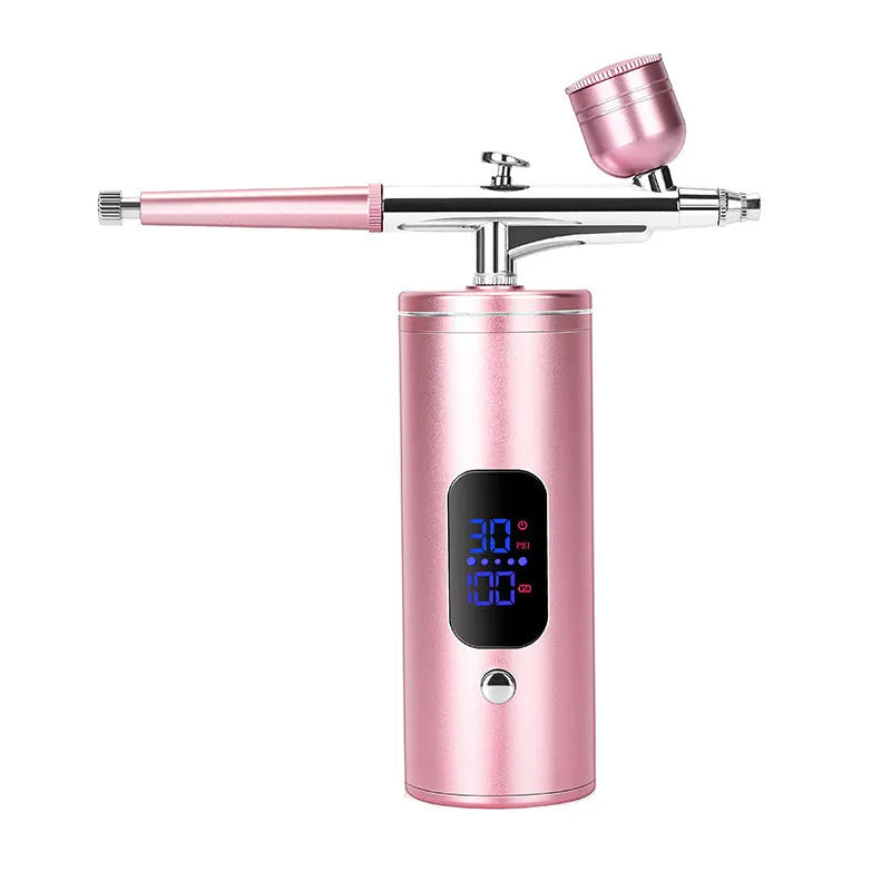 Display screen high pressure nano hydrating beauty instrument with cold and thermal spray modes and three gears