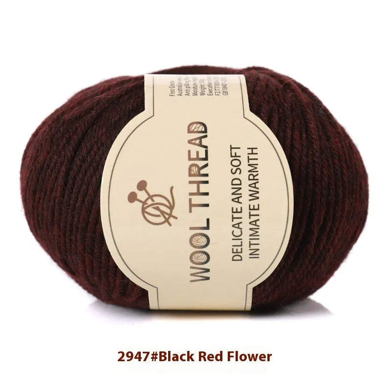 Hand knitting wool yarn roll for baby clothes with 10 needle specification in various colours