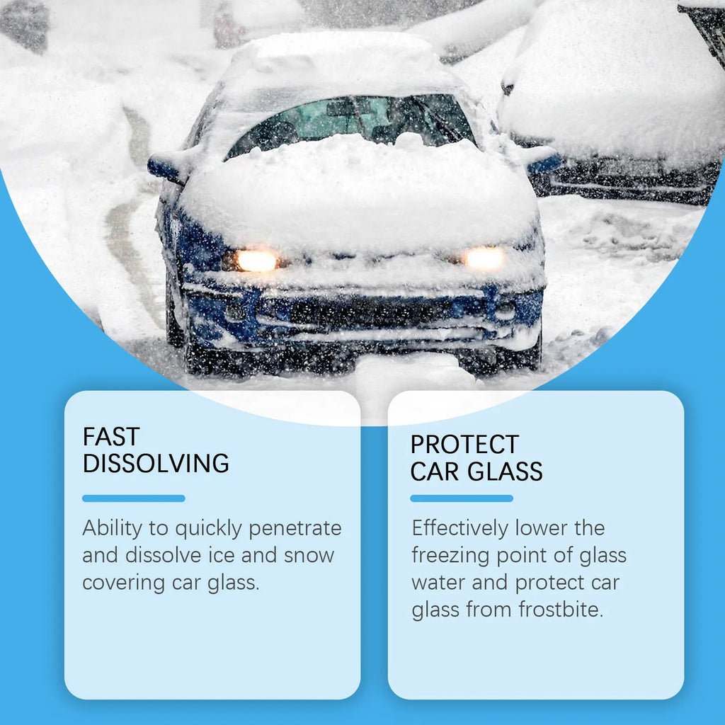 250ml car window defrosting compound bottle, 8.6 x 16.4cm, for windscreen ice removal