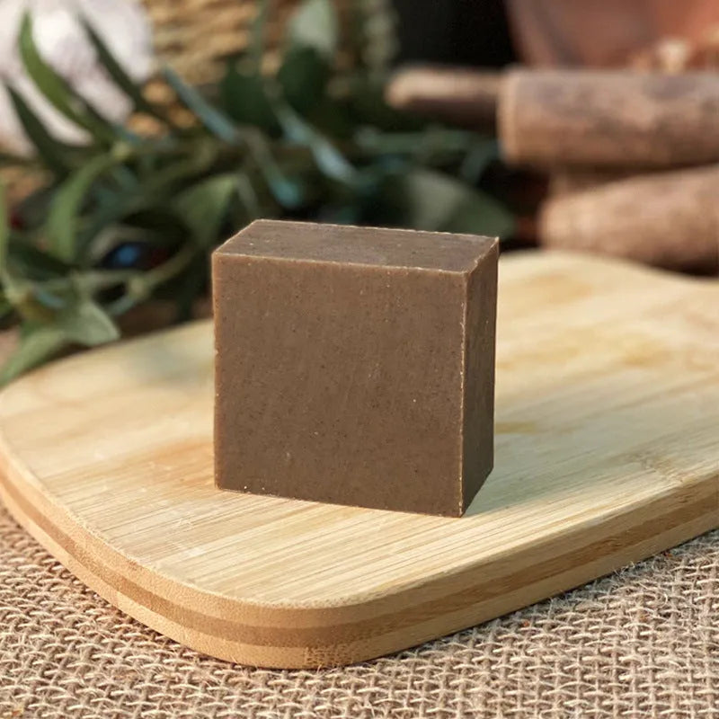72g Nine Grass cold process shampoo soap bar, solid hair cleansing product