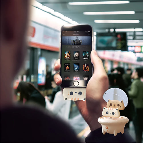 Cartoon power bank compatible with Apple iPhone and Type-C devices in bear design