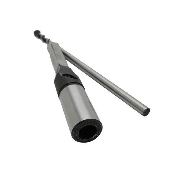 Square hole drill bit for woodworking, used with mortising machines and drill press attachments