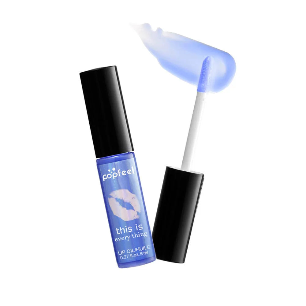 Transparent lip gloss with multivitamins in a clear tube, available in multiple colours