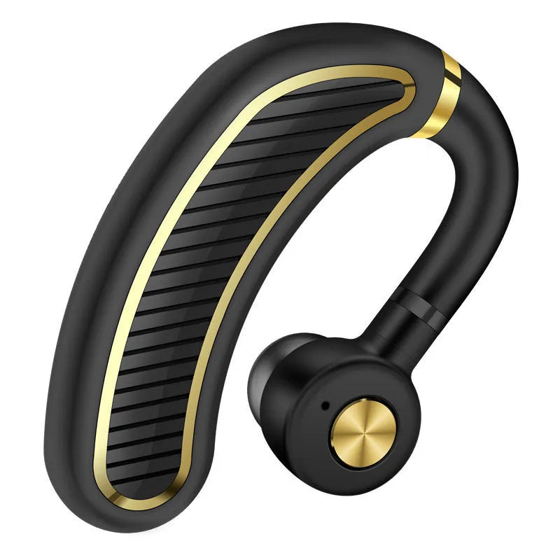 Black gold wireless sweatproof earphones with IPX5 rating and 20-hour battery life