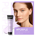 30g tube of colour-correcting moisturising makeup primer in green, pink, and purple shades