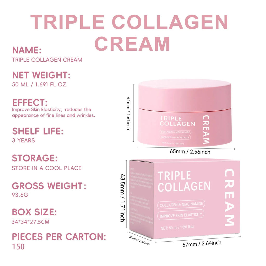 Triple Collagen Egg White Icing face cream 50ml neutral package front view