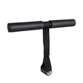 Black portable abdominal fitness device, 176g, steel foam PVC tube, 32cm length household core trainer