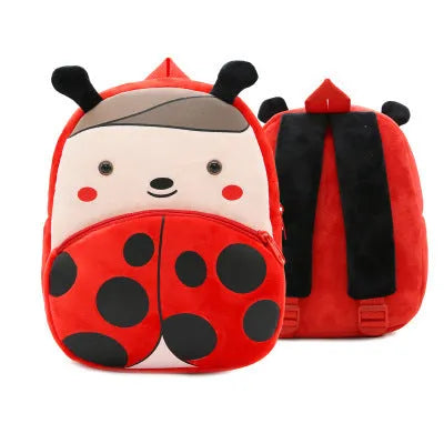 Plush children's backpack in animal design with dimensions 26x24x10cm