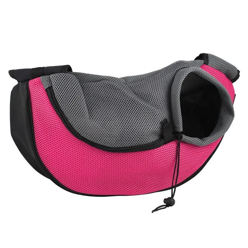 Lightweight pet backpack for small dogs and cats in blue colour with ventilation and foam padding