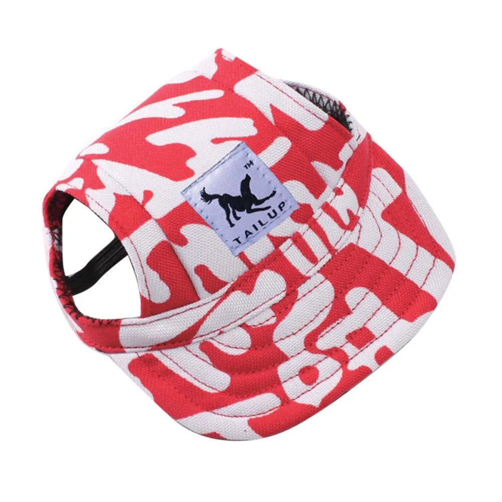 Oxford cotton dog sun hat in baseball cap style for small medium pets outdoor tourist use