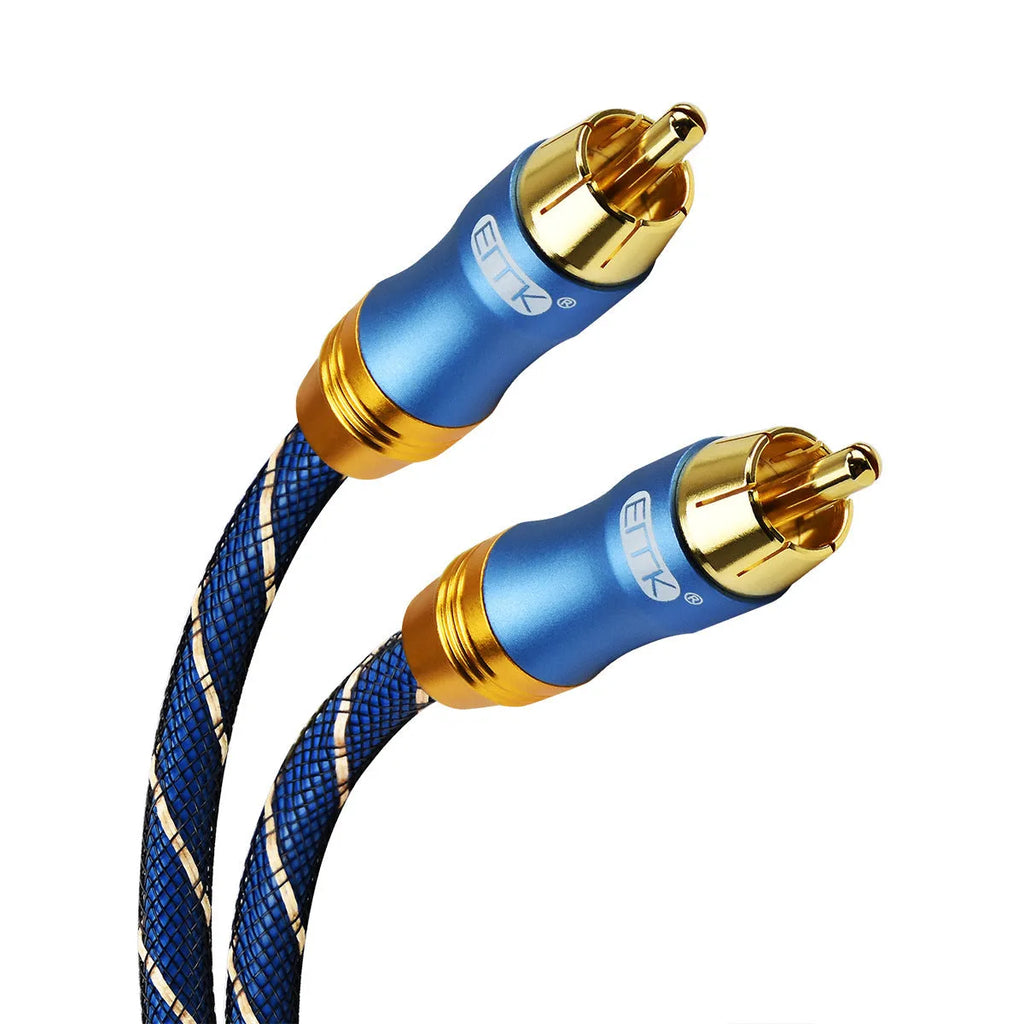 Digital coaxial audio cable 3 metres with gold-plated RCA plugs and blue screen design