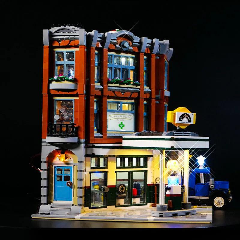 Multi-colour plastic LED lighting accessories for MOC Lego-compatible brick modifications