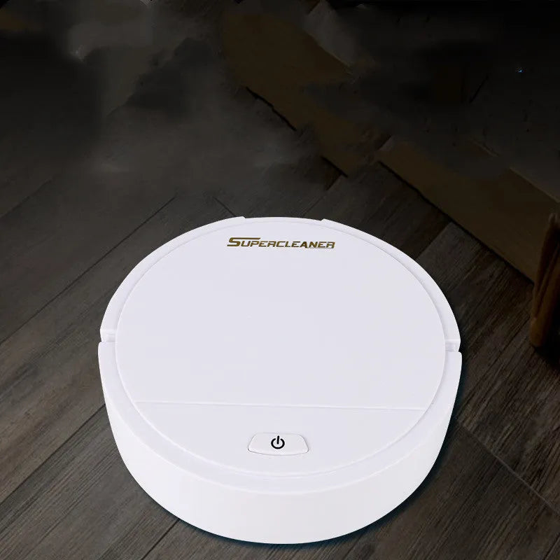 Dry battery powered robot vacuum cleaner in black, red, or white for 70-90 square metre homes
