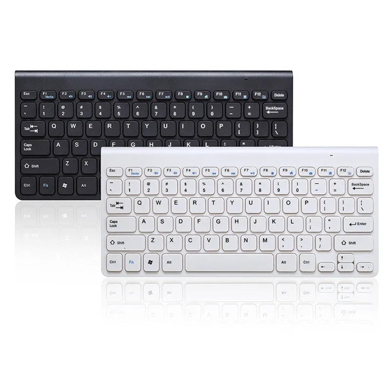 Black wireless keyboard and mouse set with 2.4GHz receiver showing 78 keys and 4 mouse buttons