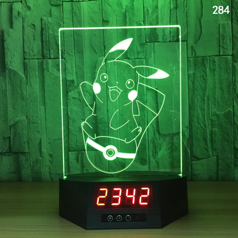 Dolphin-shaped 3D night light table lamp with wireless charging pad and remote control on wooden surface