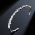 Geometric light luxury micro-inlaid zircon bracelet on environmental copper base with gold-plated inlay