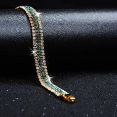 Star Shining Bracelet in silver with platinum finish and zircon stone, 27cm length