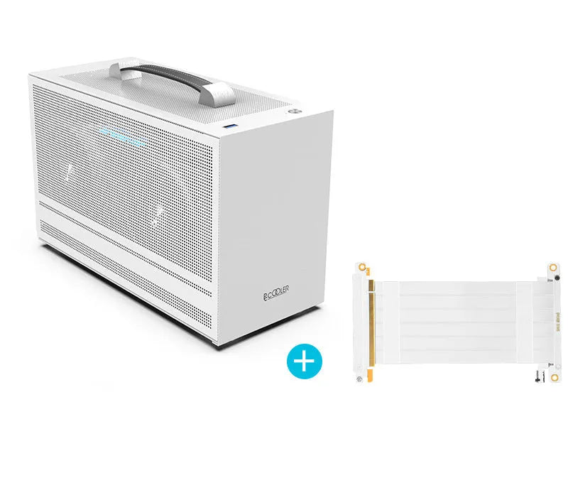 ITX desktop computer chassis in tin-plated steel with upper power supply position