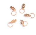 Small alloy gutter hair clips in gold and silver, 5 per pack, with numbered styles and golden shell design.