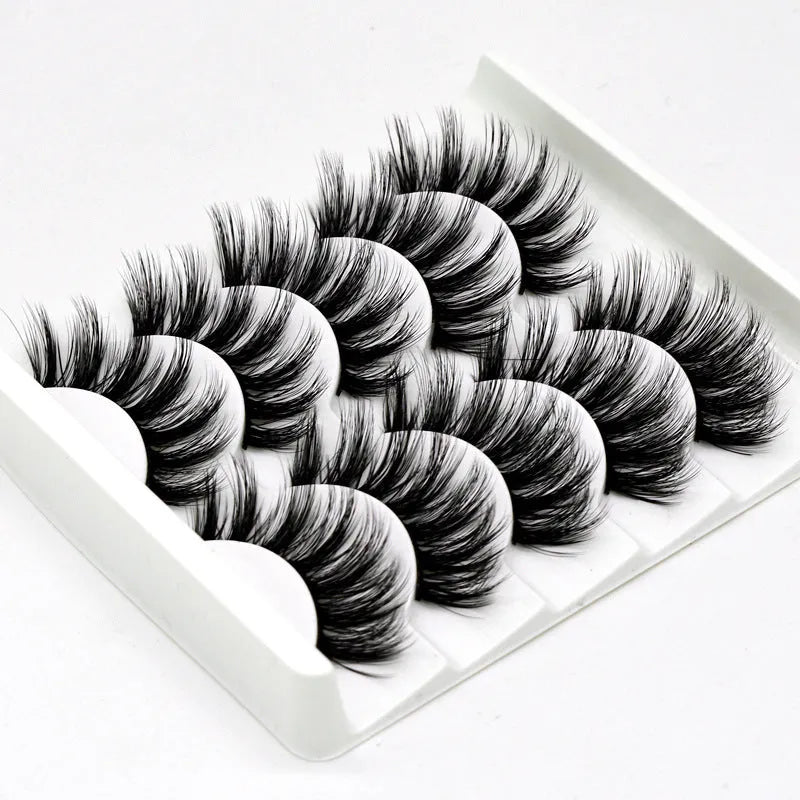 Handmade chemical fibre false eyelashes thick style plastic cotton stalk high-grade fibre mixed specs