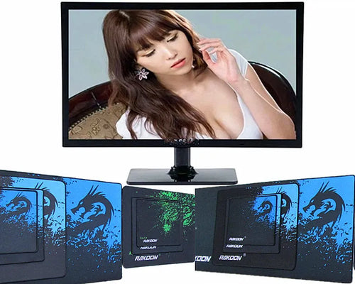 Business internet cafe table mat mouse pad with Seam Blue Dragon pattern in multiple sizes