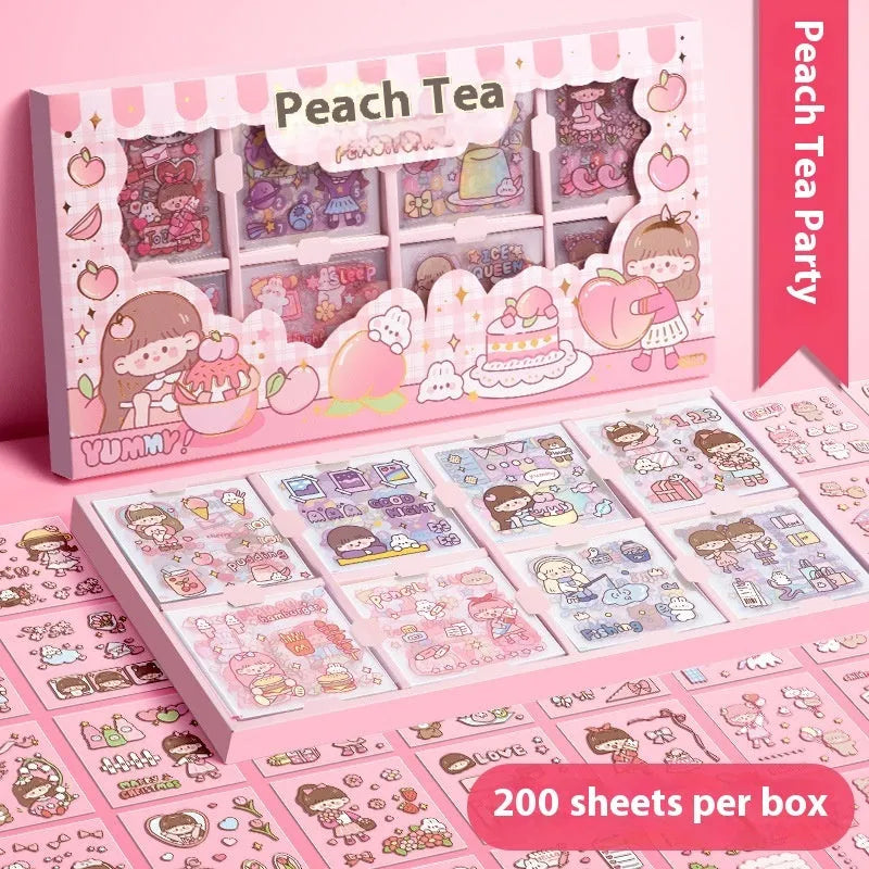 Children's decorative sticker sheets in five theme options for notebooks and cards