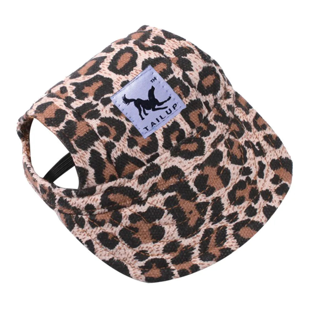 Oxford cotton dog sun hat in baseball cap style for small medium pets outdoor tourist use